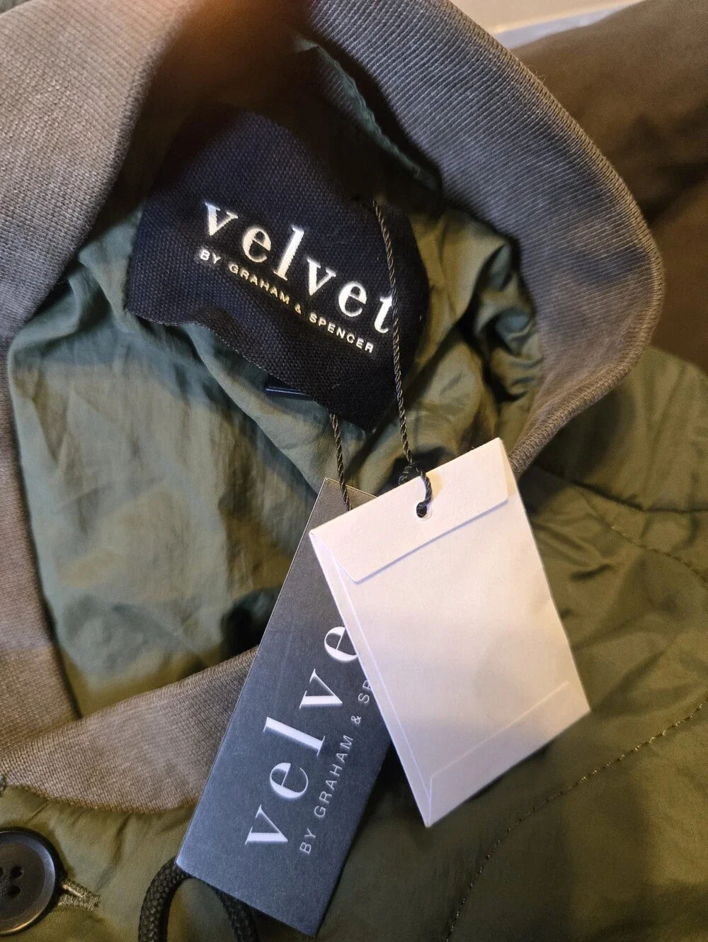 VELVET by Graham & Spencer Men's 2XL Maison Quilted Jacket Olive Green
